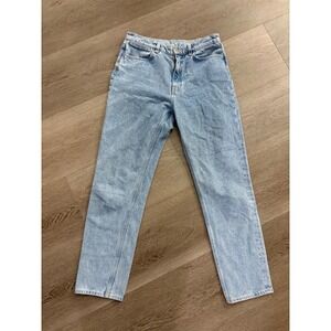 COS Straight Leg Ankle Length‎ Jeans Light Wash Blue High Rise Denim 28